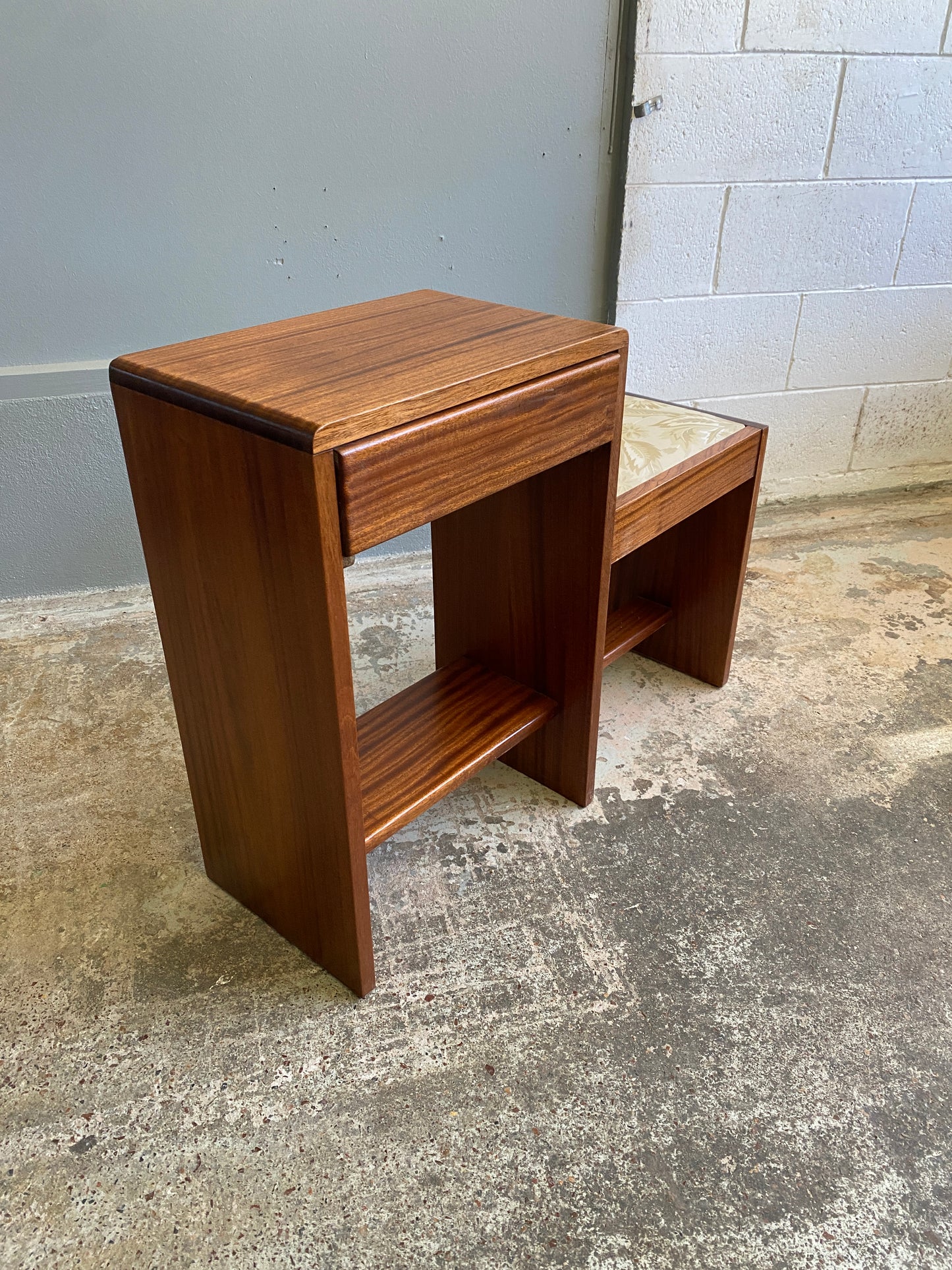 MCM Teak Telephone Table/Hall Seat