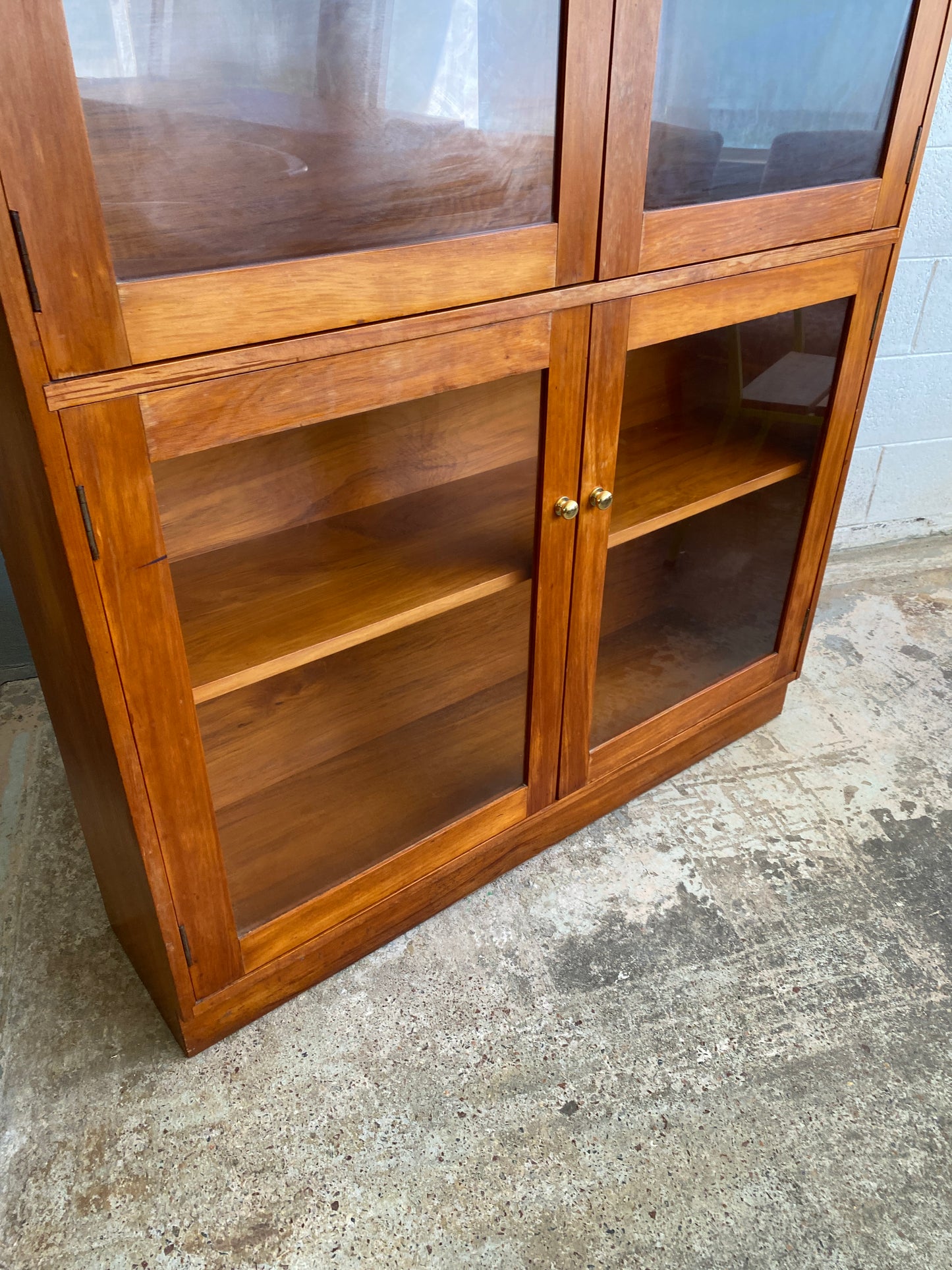 Mid-Century Solid Rimu Bookcase w. Doors