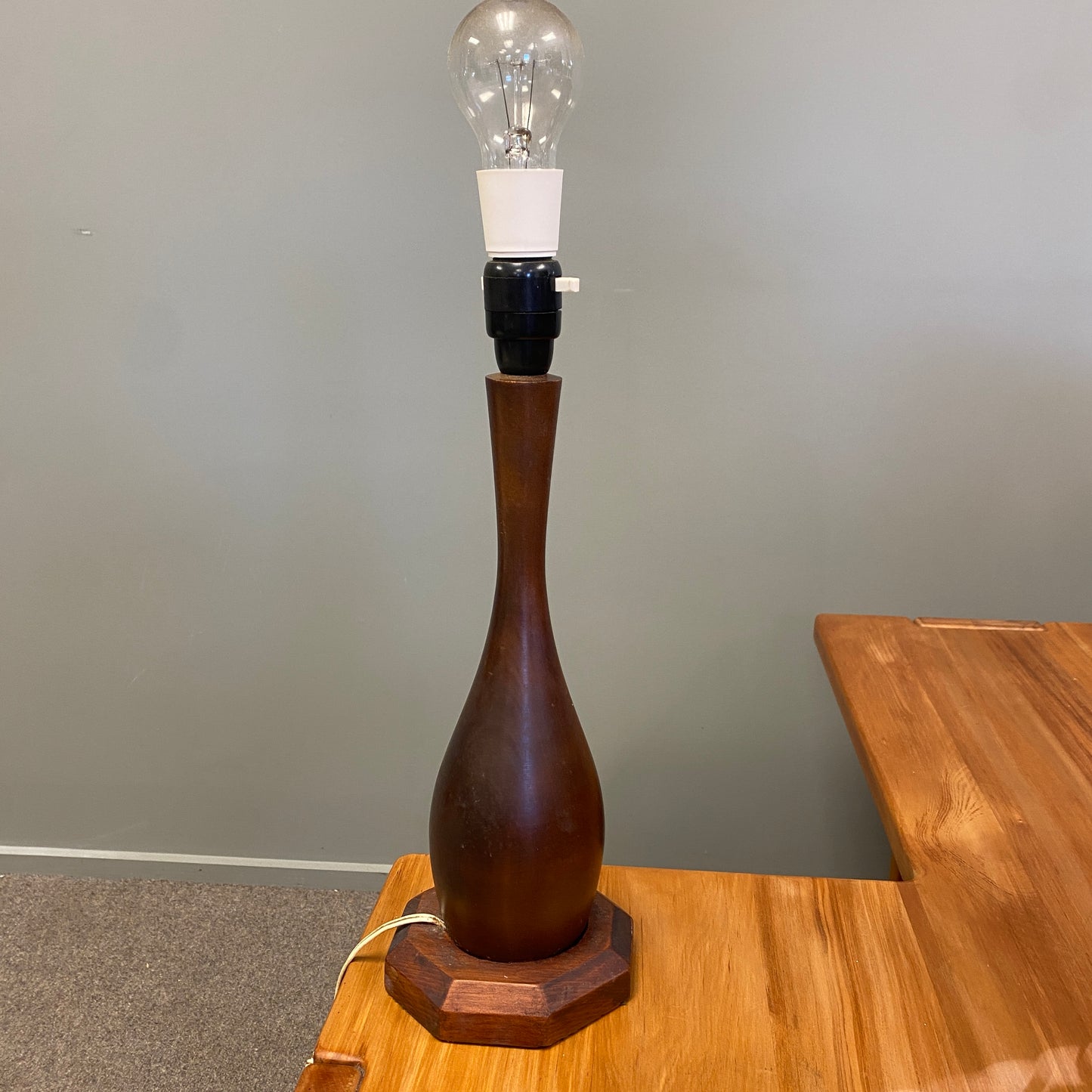 Mid-century Mahogany Table Lamp