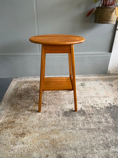 Mid-century Modern Style Round Rimu Side Table