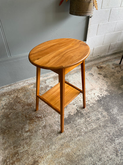 Mid-century Modern Style Round Rimu Side Table