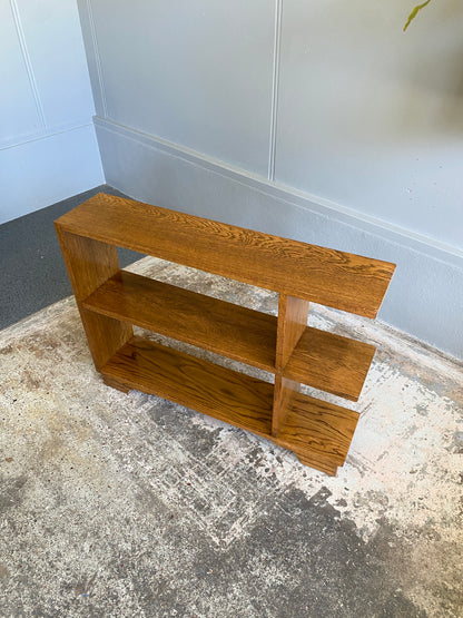 Mid-century Modern Tiger Oak Step Bookcase