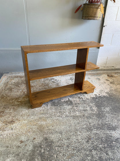Mid-century Modern Tiger Oak Step Bookcase