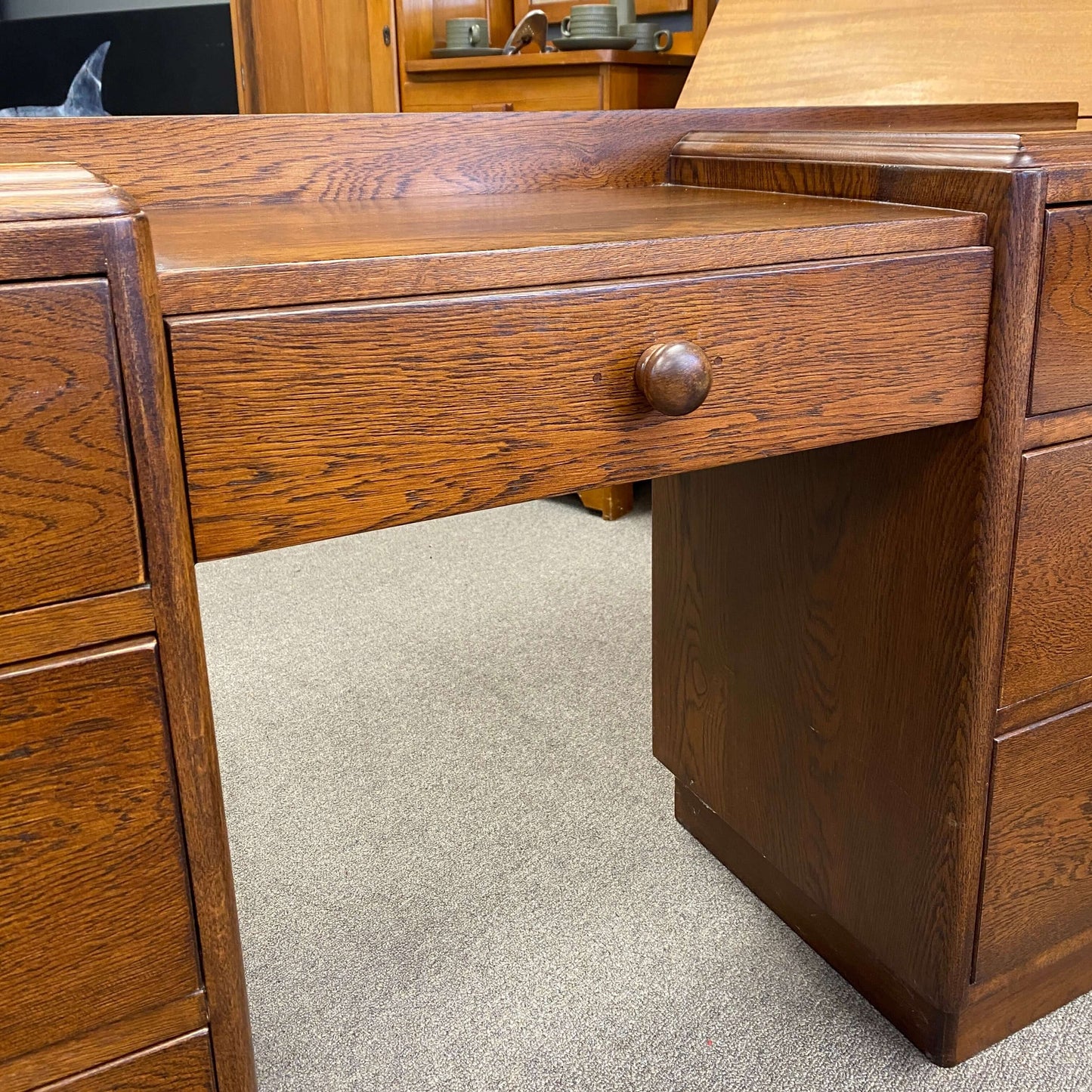 Mid-century Oak 7 Drawer Dresser