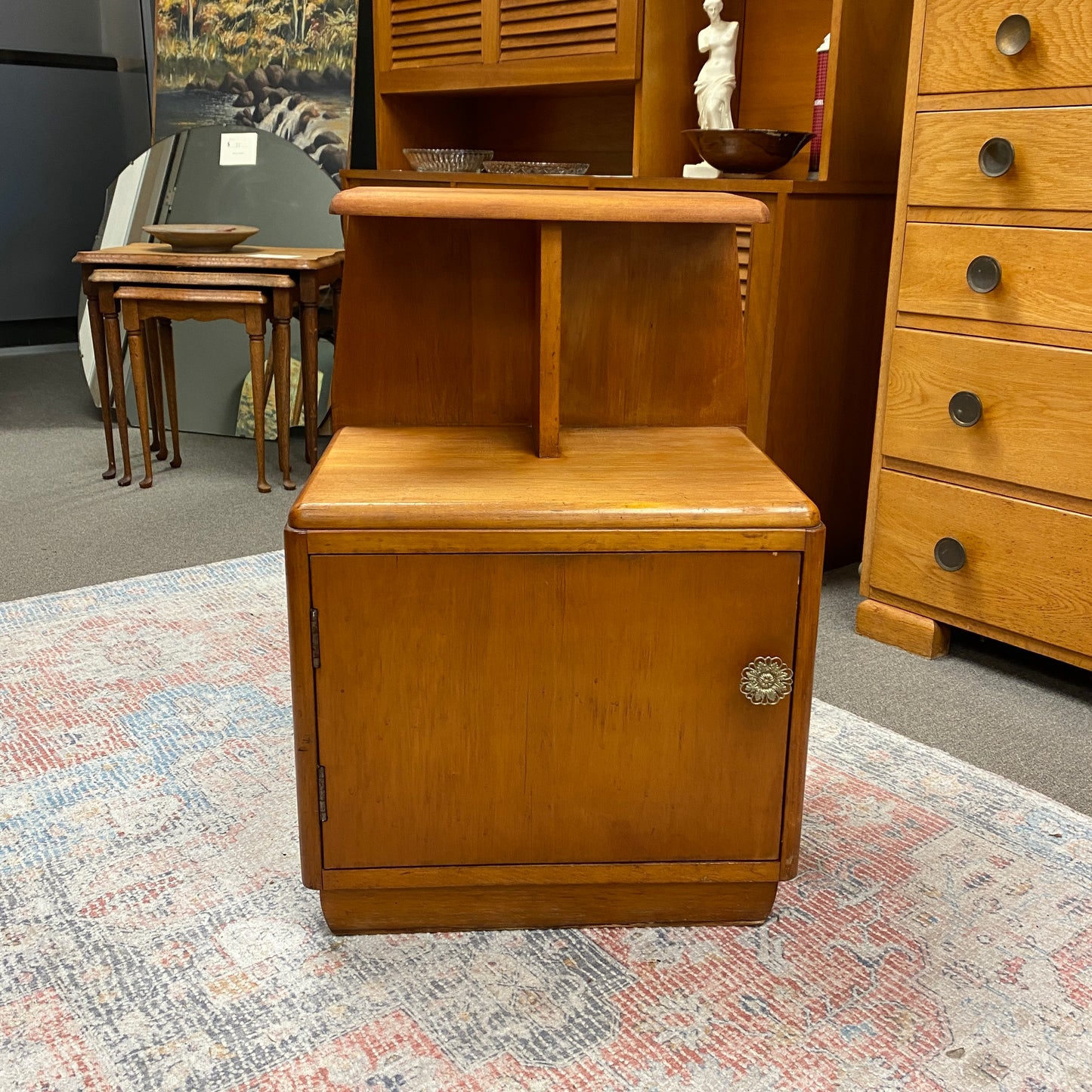 Mid-century Rimu Bedside Table