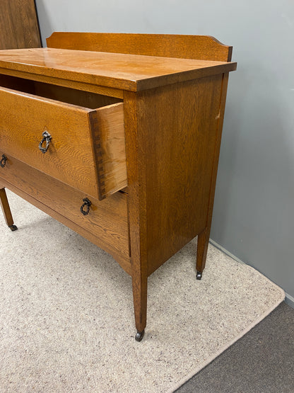 Mid-century Solid Oak Dresser