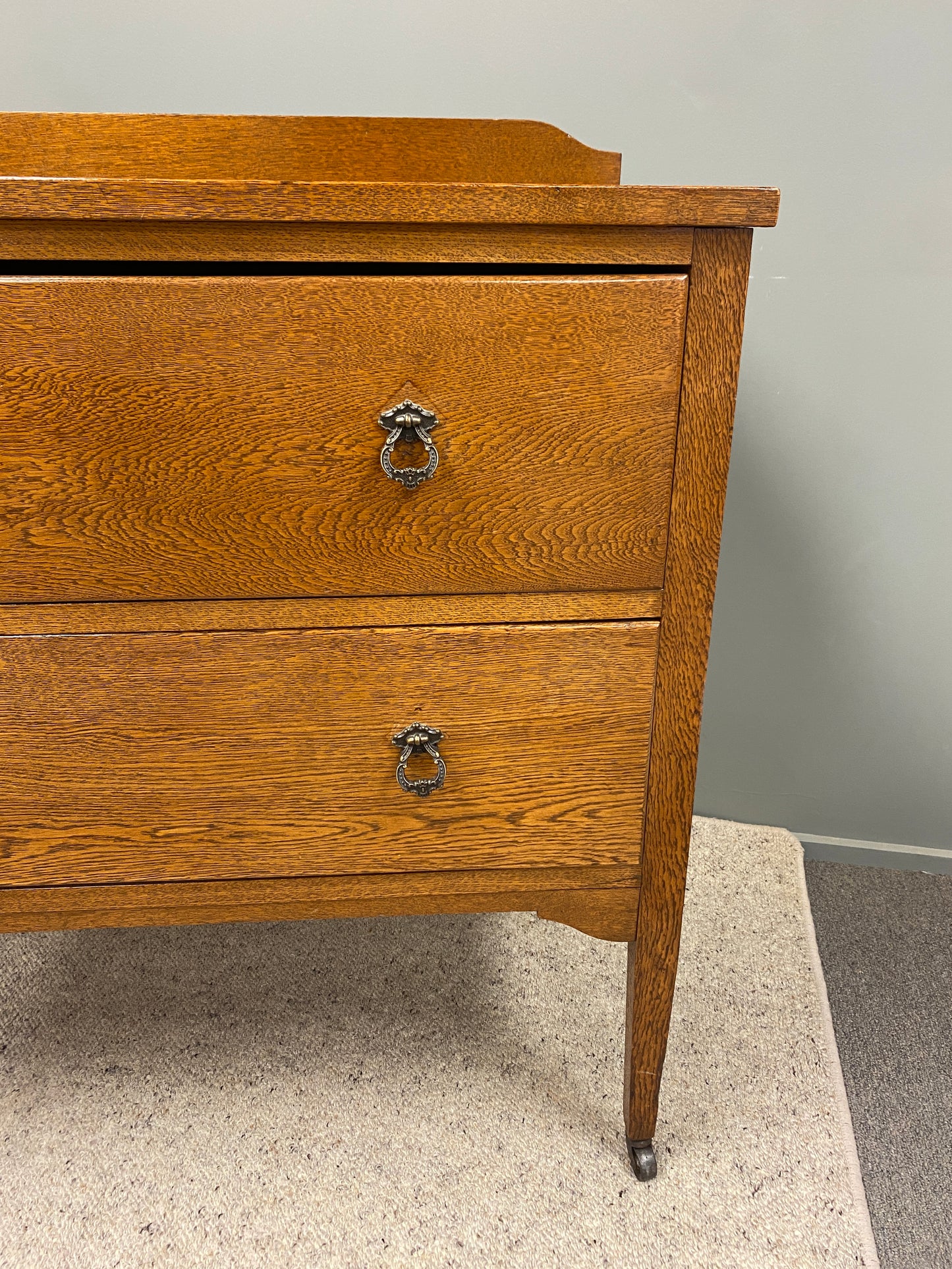 Mid-century Solid Oak Dresser