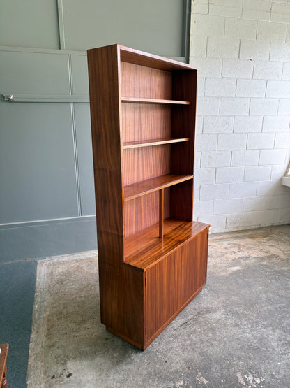 Mid-century Solid Sapele Mahogany Display Hutch