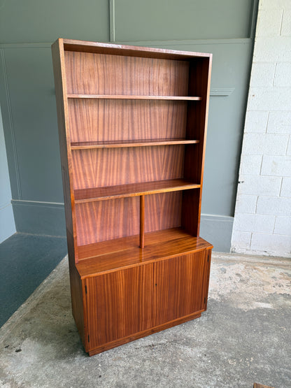 Mid-century Solid Sapele Mahogany Display Hutch