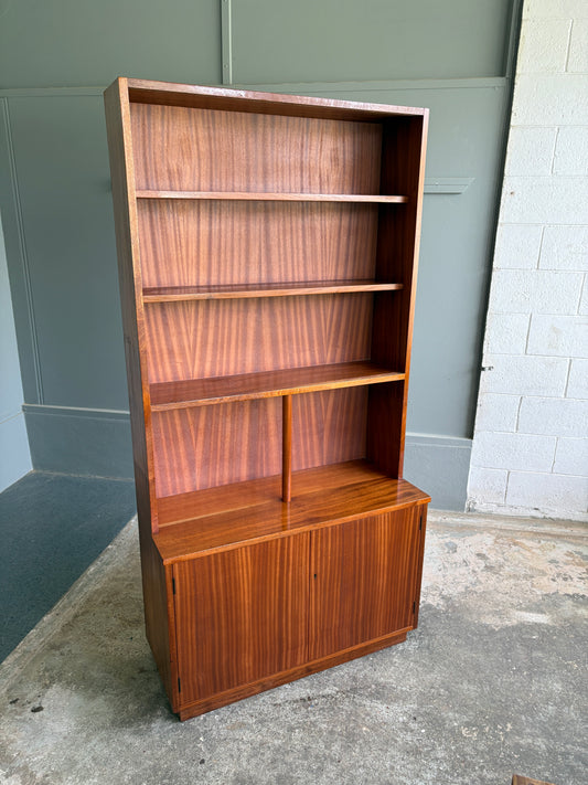 Mid-century Solid Sapele Mahogany Display Hutch