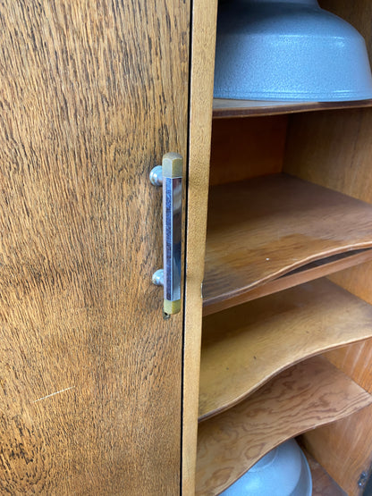 Mid-century Tiger Oak Converted Manrobe