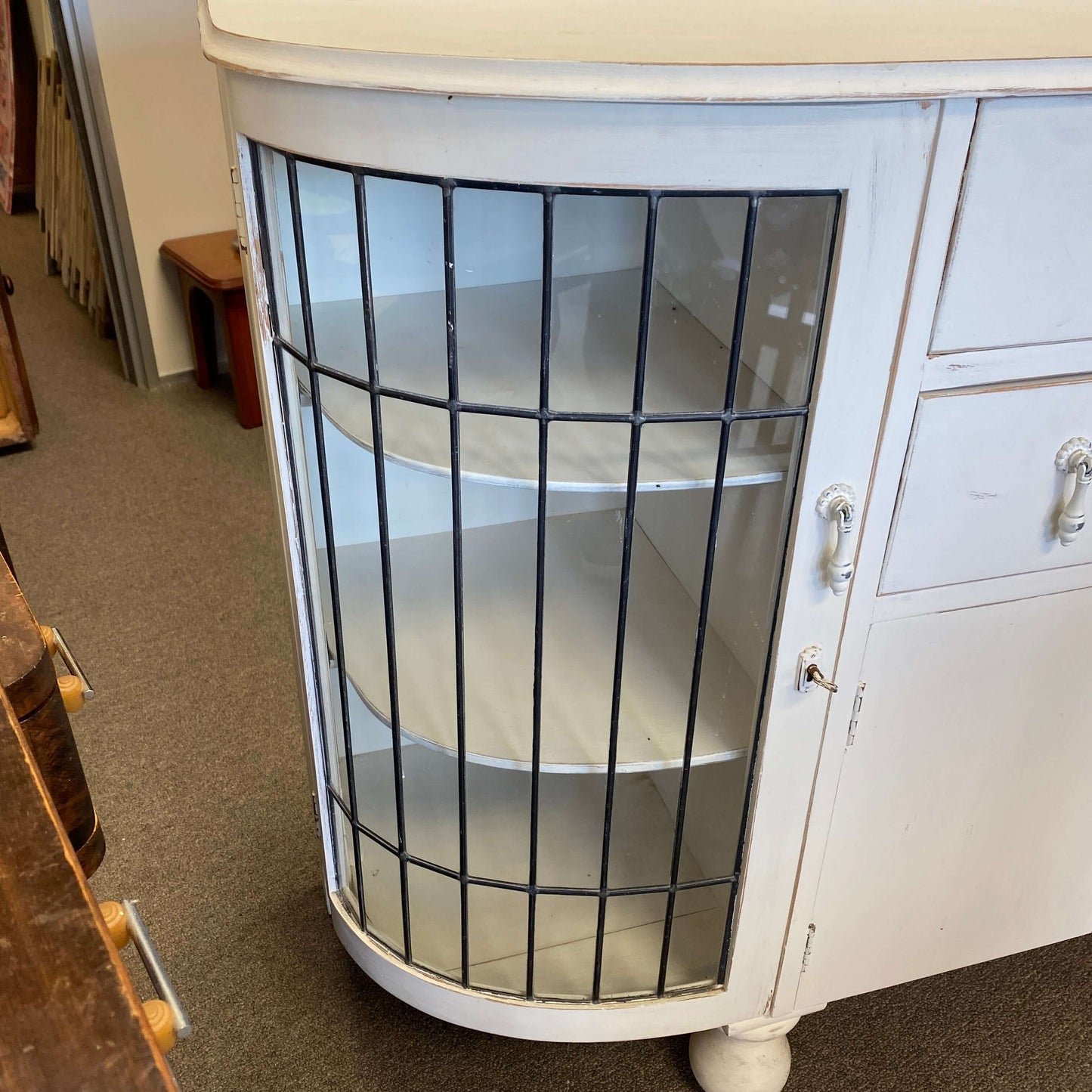 Mid-century Upcycled Shabby Chic Led light Cabinet