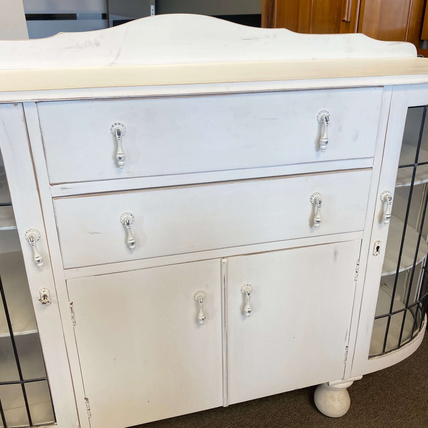 Mid-century Upcycled Shabby Chic Led light Cabinet