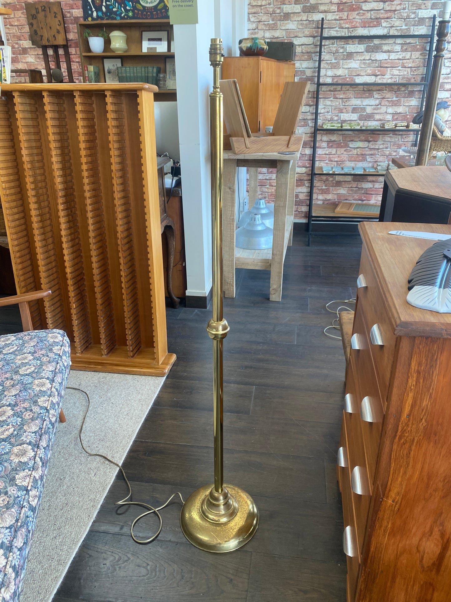 Mid-century 'Academy Lighting' Brass Floor Lamp #1