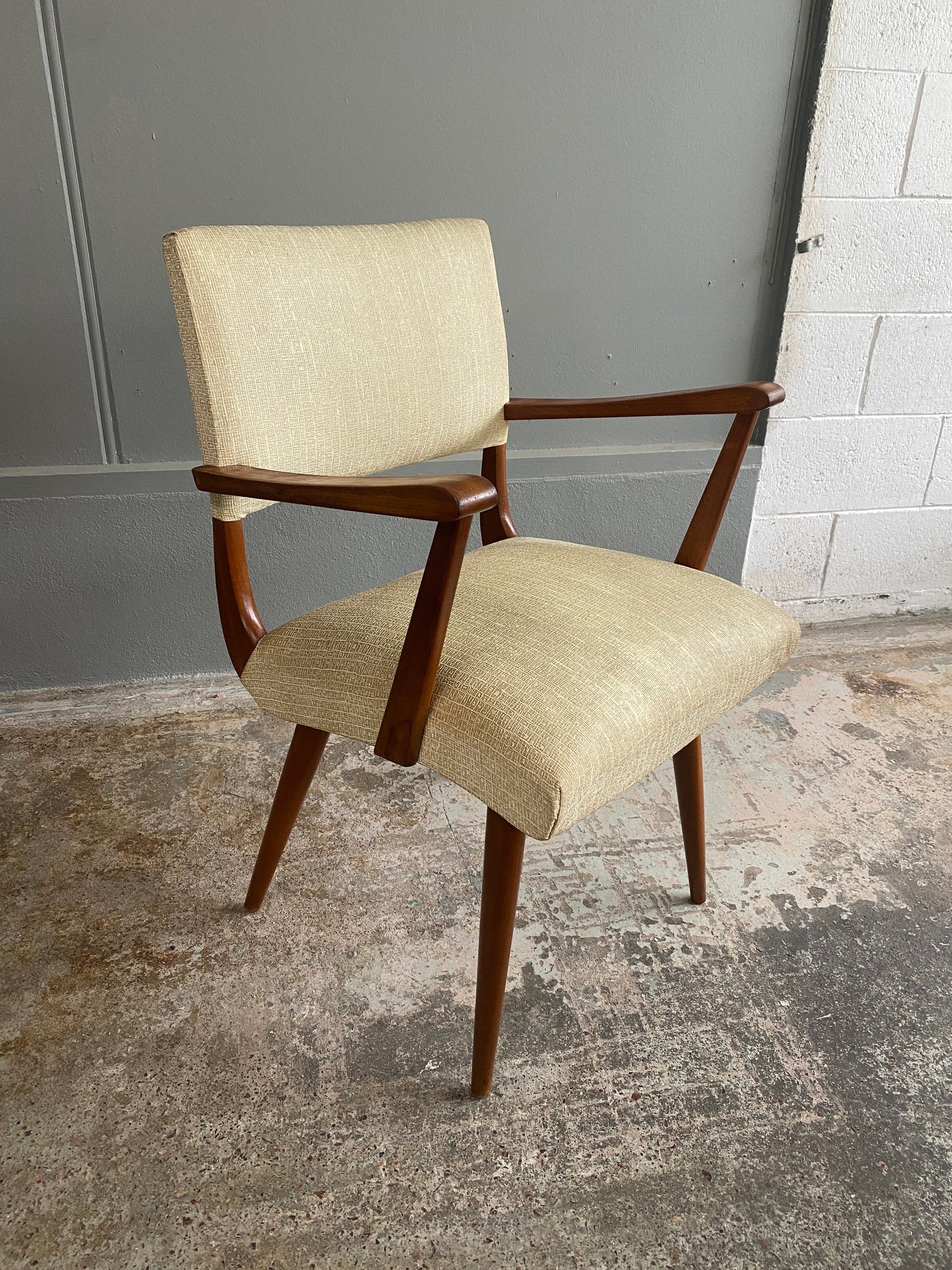 Mid Century Mahogany Jon Jansen Style Carver Chair
