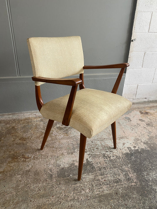 Mid Century Mahogany Jon Jansen Style Carver Chair