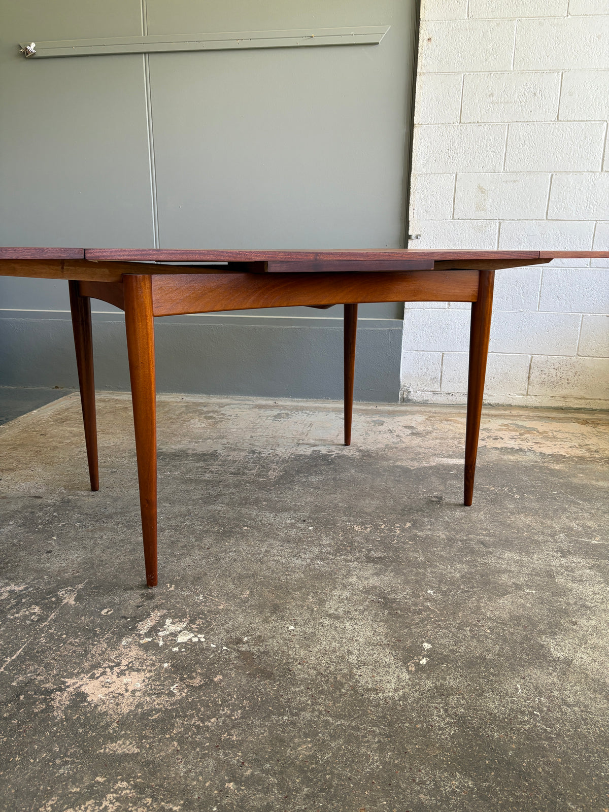 Mid Century Modern Danish Style Teak Extendable Dining Table
