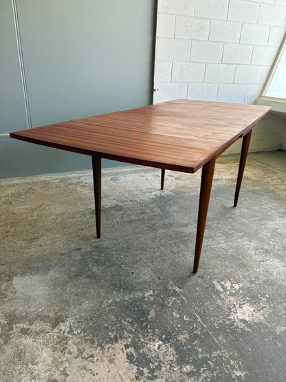 Mid Century Modern Danish Style Teak Extendable Dining Table