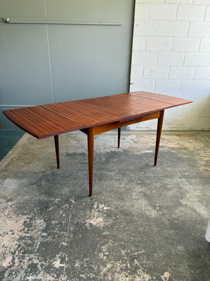 Mid Century Modern Danish Style Teak Extendable Dining Table