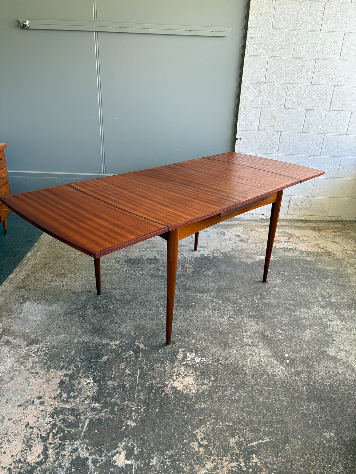 Mid Century Modern Danish Style Teak Extendable Dining Table