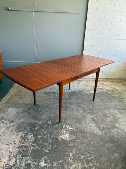 Mid Century Modern Danish Style Teak Extendable Dining Table