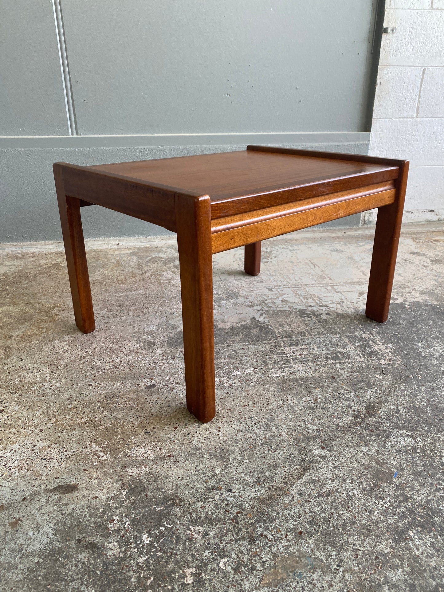 Mid Century Modern Danish Teak Lip Edge Coffee Table
