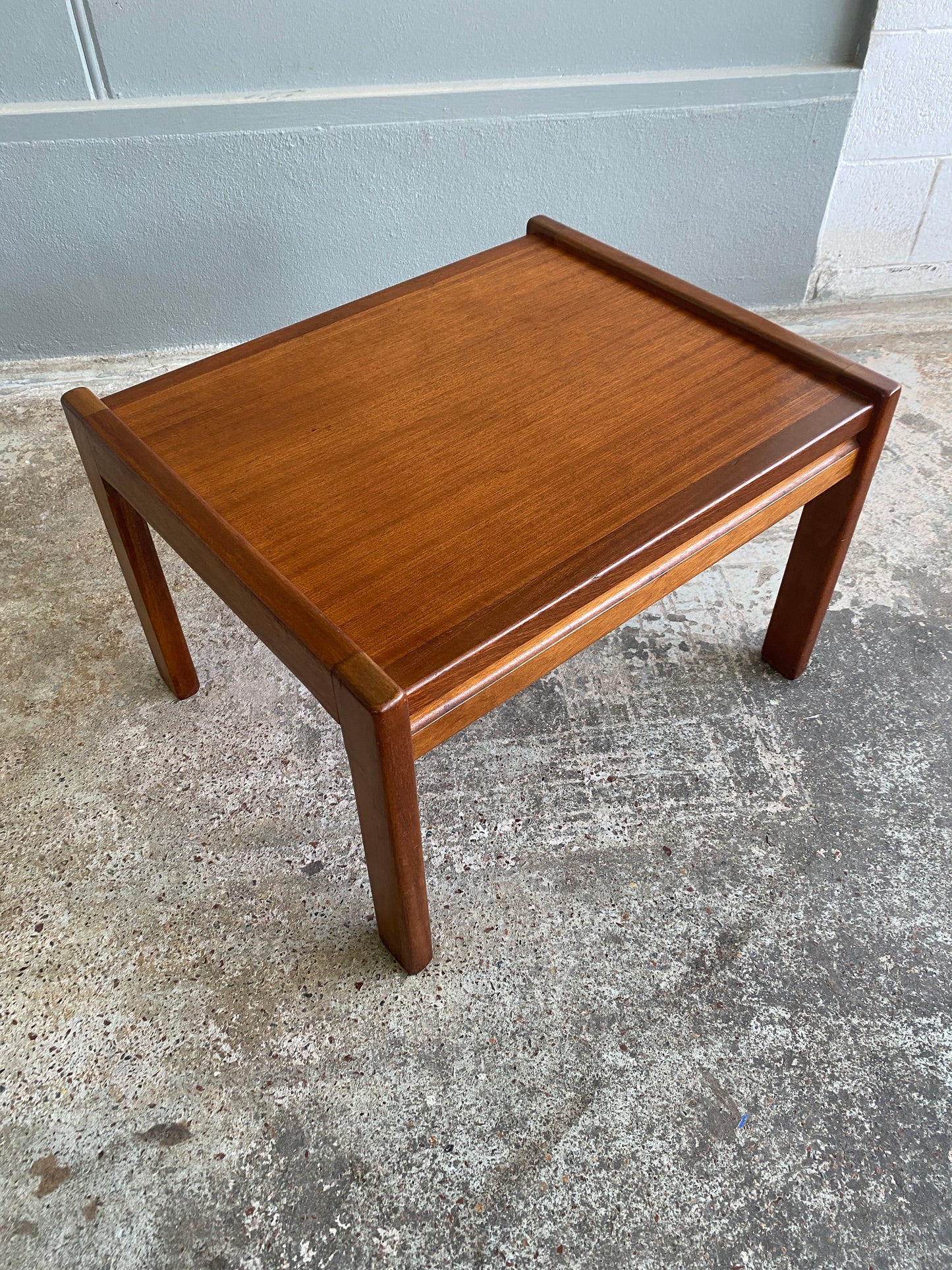 Mid Century Modern Danish Teak Lip Edge Coffee Table