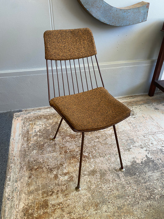Mid Century Modern Dining Chair - Brown/Orange Fleck