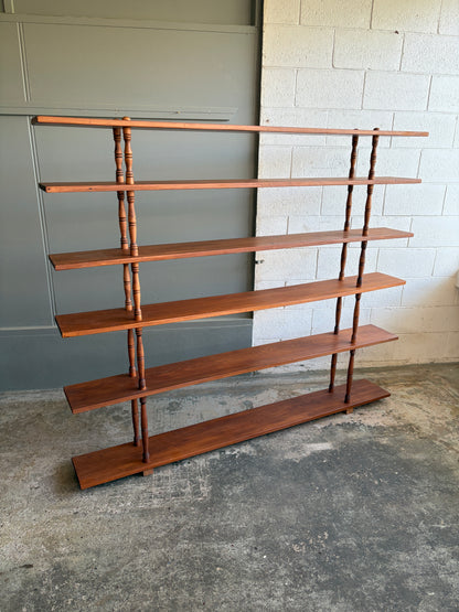 Mid Century Modern Large Spindle Shelving Unit