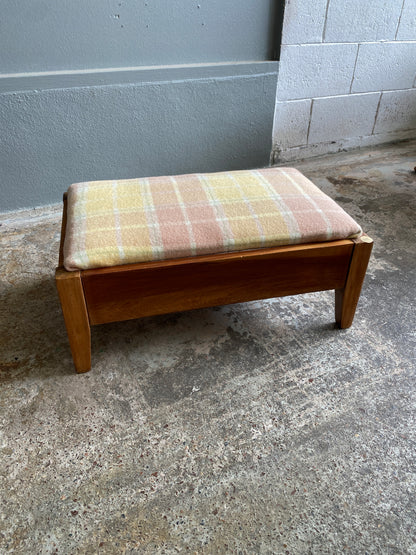Mid Century Modern Native Timber Footstool