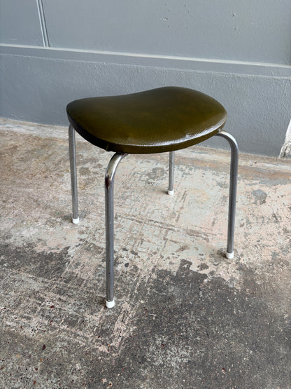 Mid Century Modern Tubular Chrome Stool