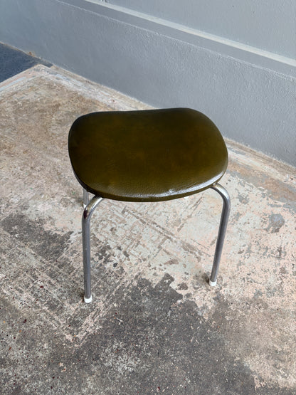 Mid Century Modern Tubular Chrome Stool
