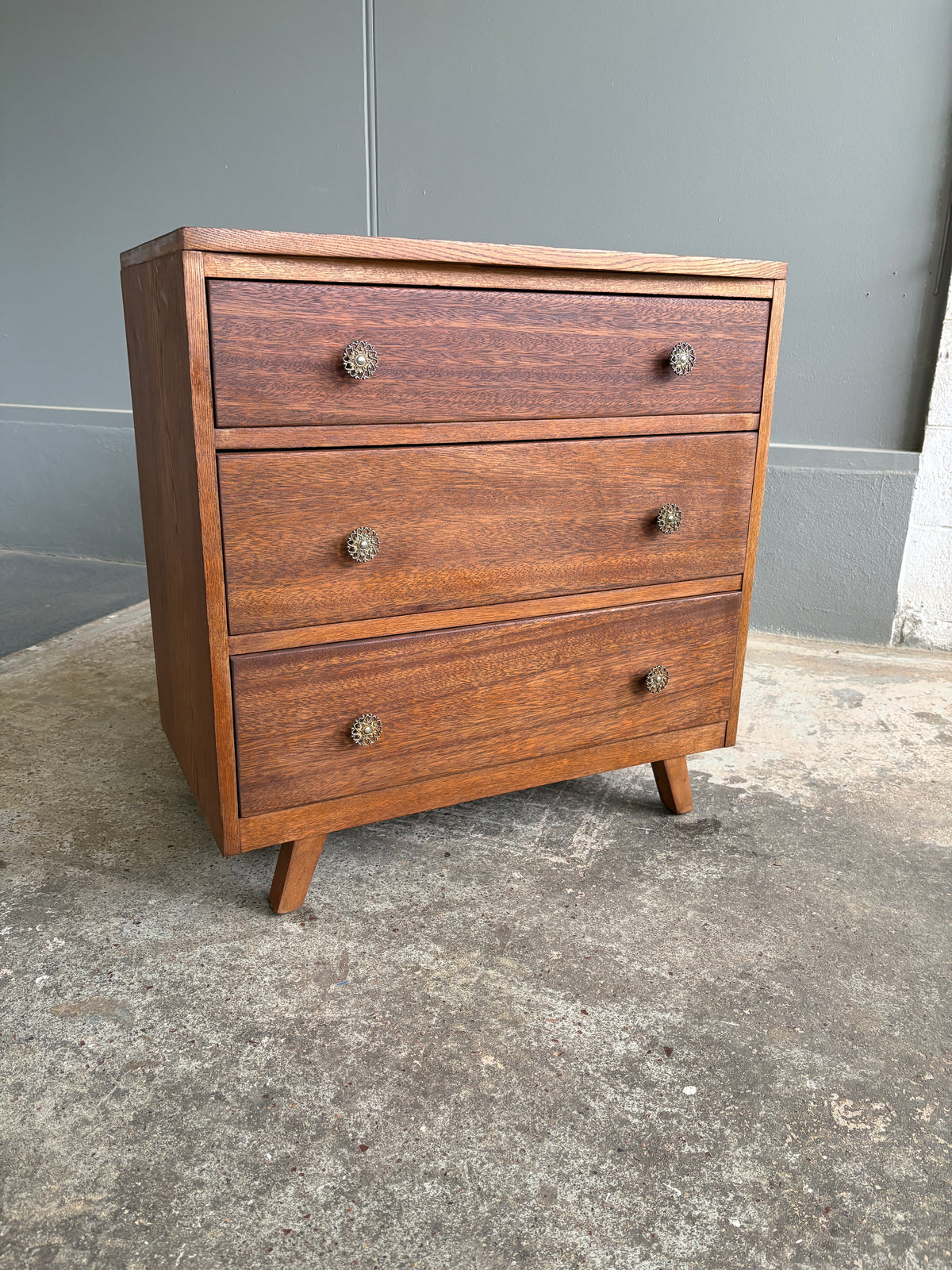 Mid Century Oak & Mahogany Drawers