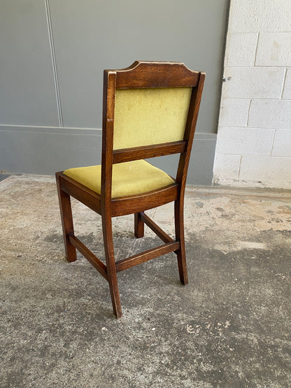 Mid Century Solid Oak Dining Chairs (Set of 4)