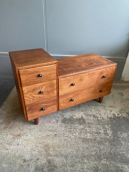 Mid Century Solid Oak Dresser/Drawers