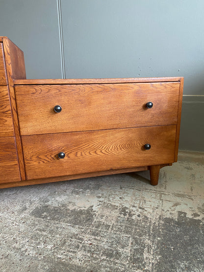 Mid Century Solid Oak Dresser/Drawers