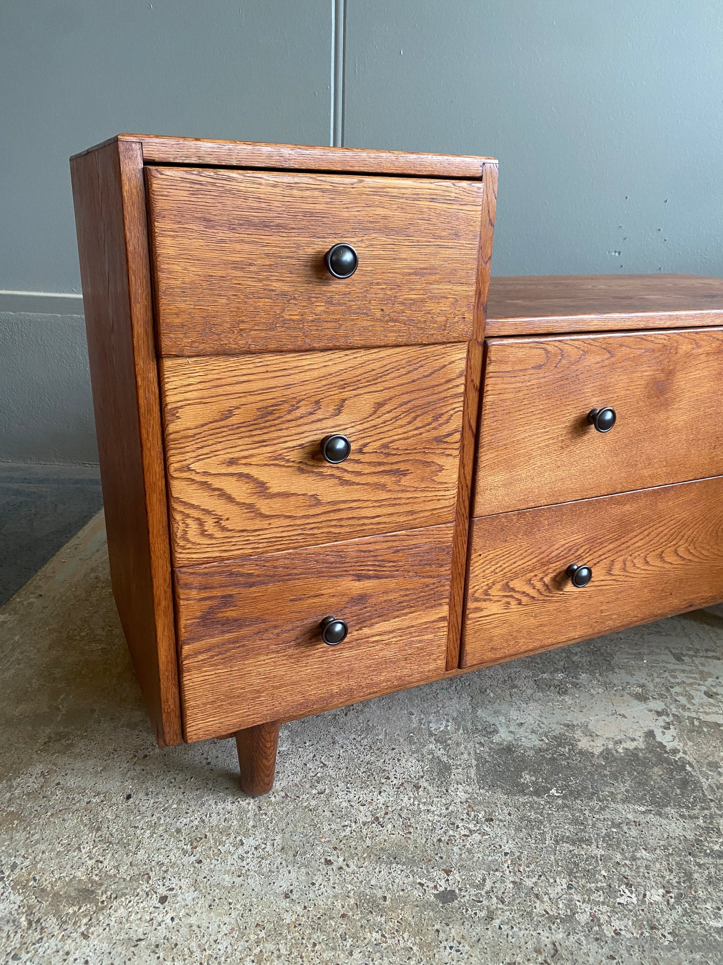 Mid Century Solid Oak Dresser/Drawers