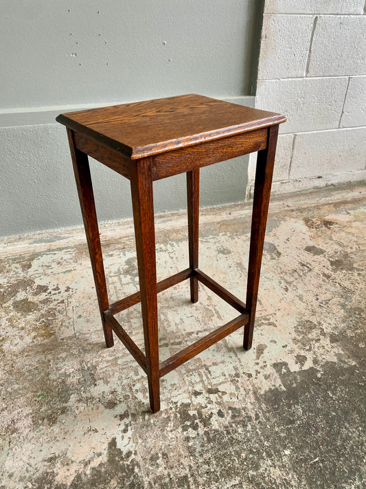 Mid Century Tiger Oak Plant Stand