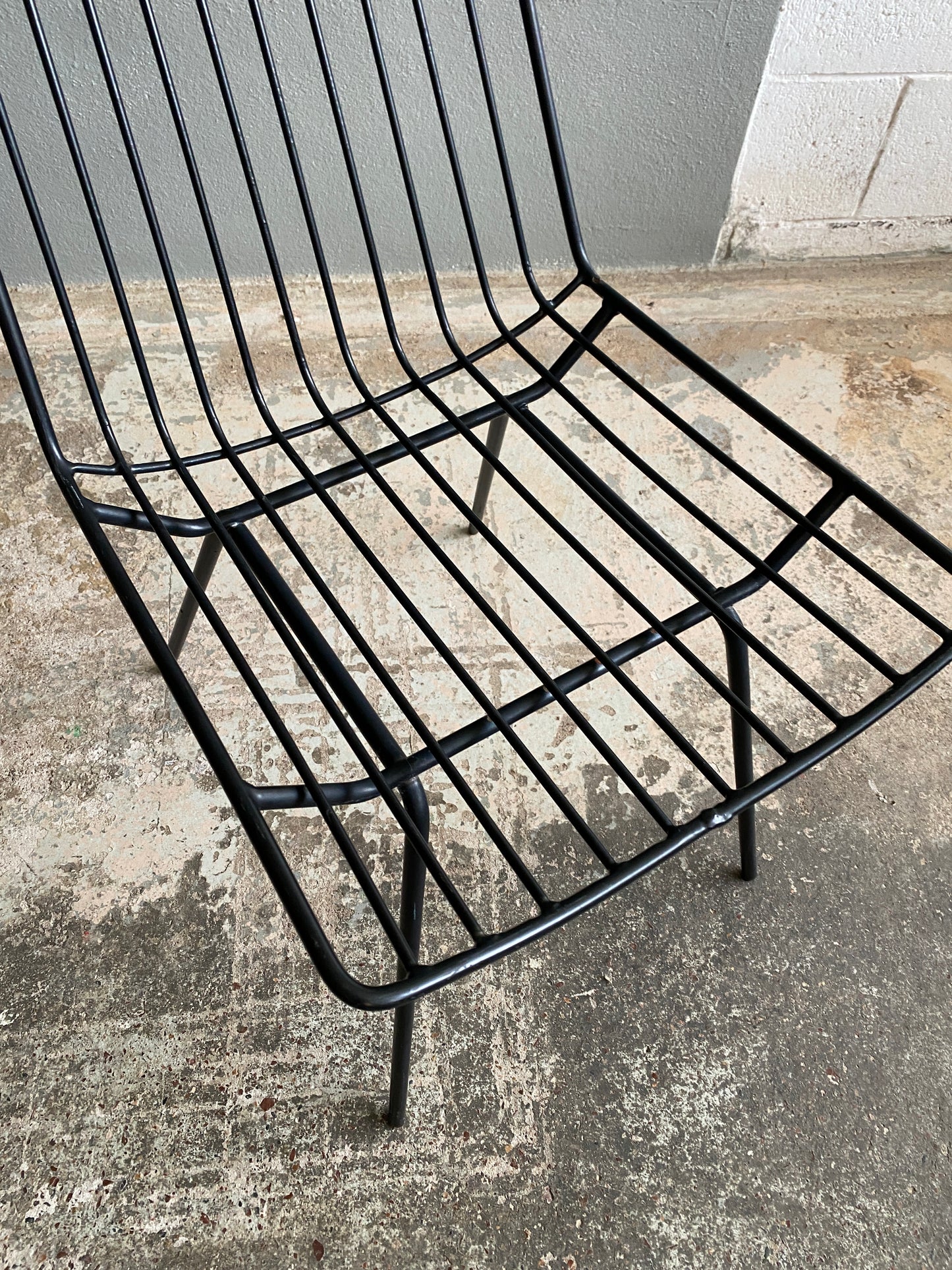 Mid Century Wireframe Dining Chairs - Matt Black (Pair)