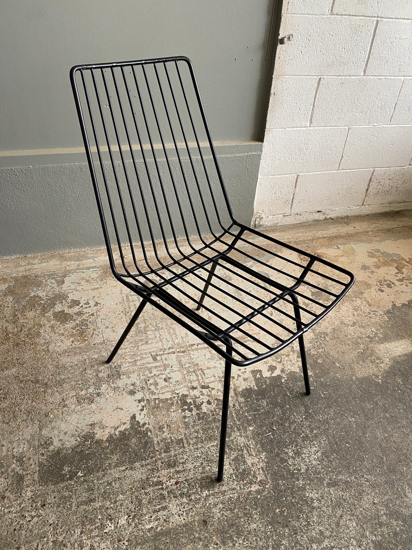 Mid Century Wireframe Dining Chairs - Matt Black (Pair)