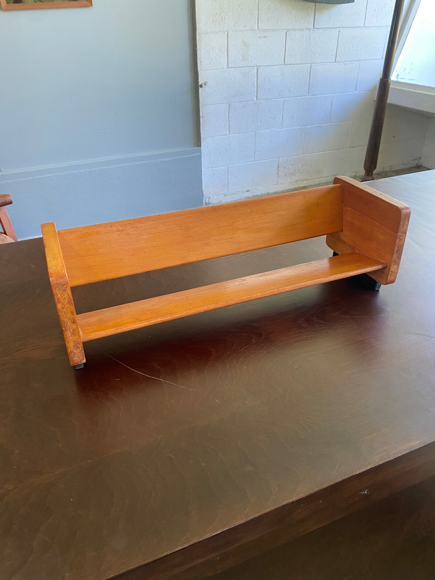 Mid Century Wooden Book Rack