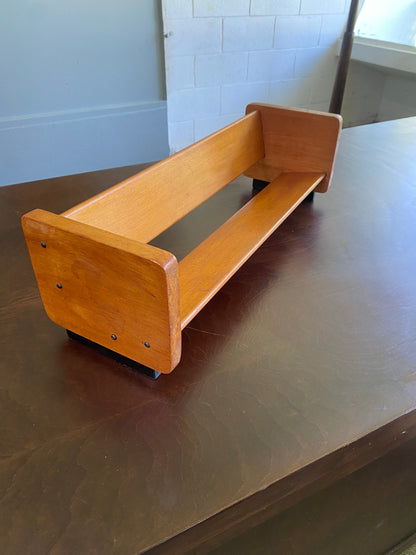 Mid Century Wooden Book Rack