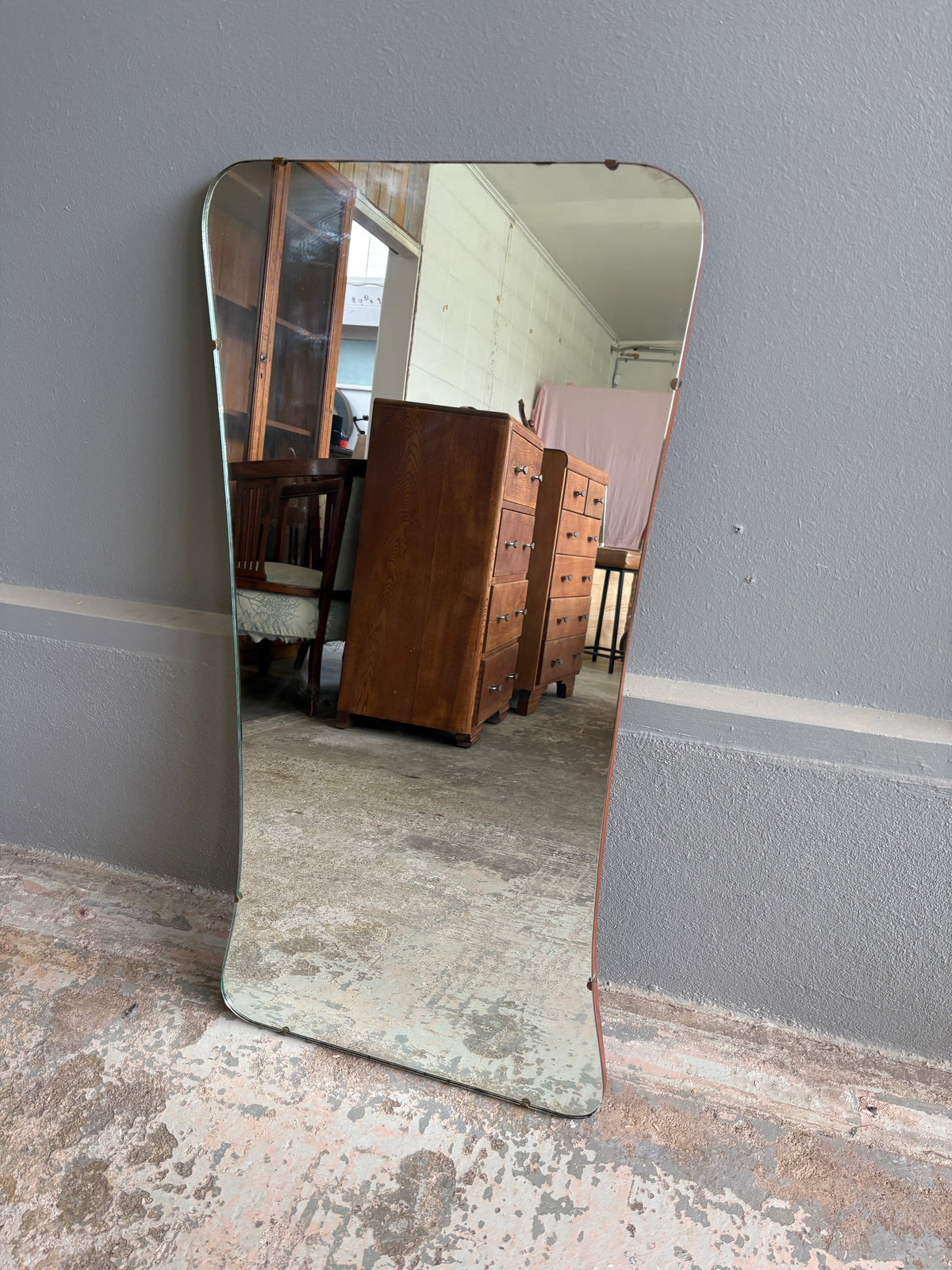 Mid Century 'Bow Tie' Shaped Dressing Mirror