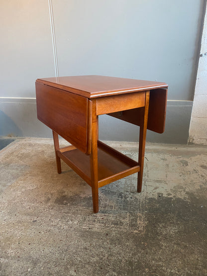 Mid Century Modern Mahogany Drop Leaf Dining Table