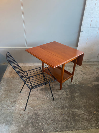 Mid Century Modern Mahogany Drop Leaf Dining Table