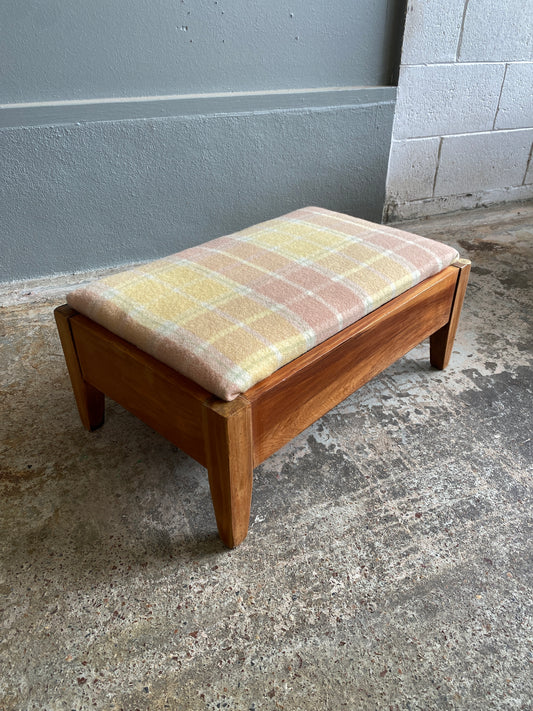Mid Century Modern Native Timber Footstool