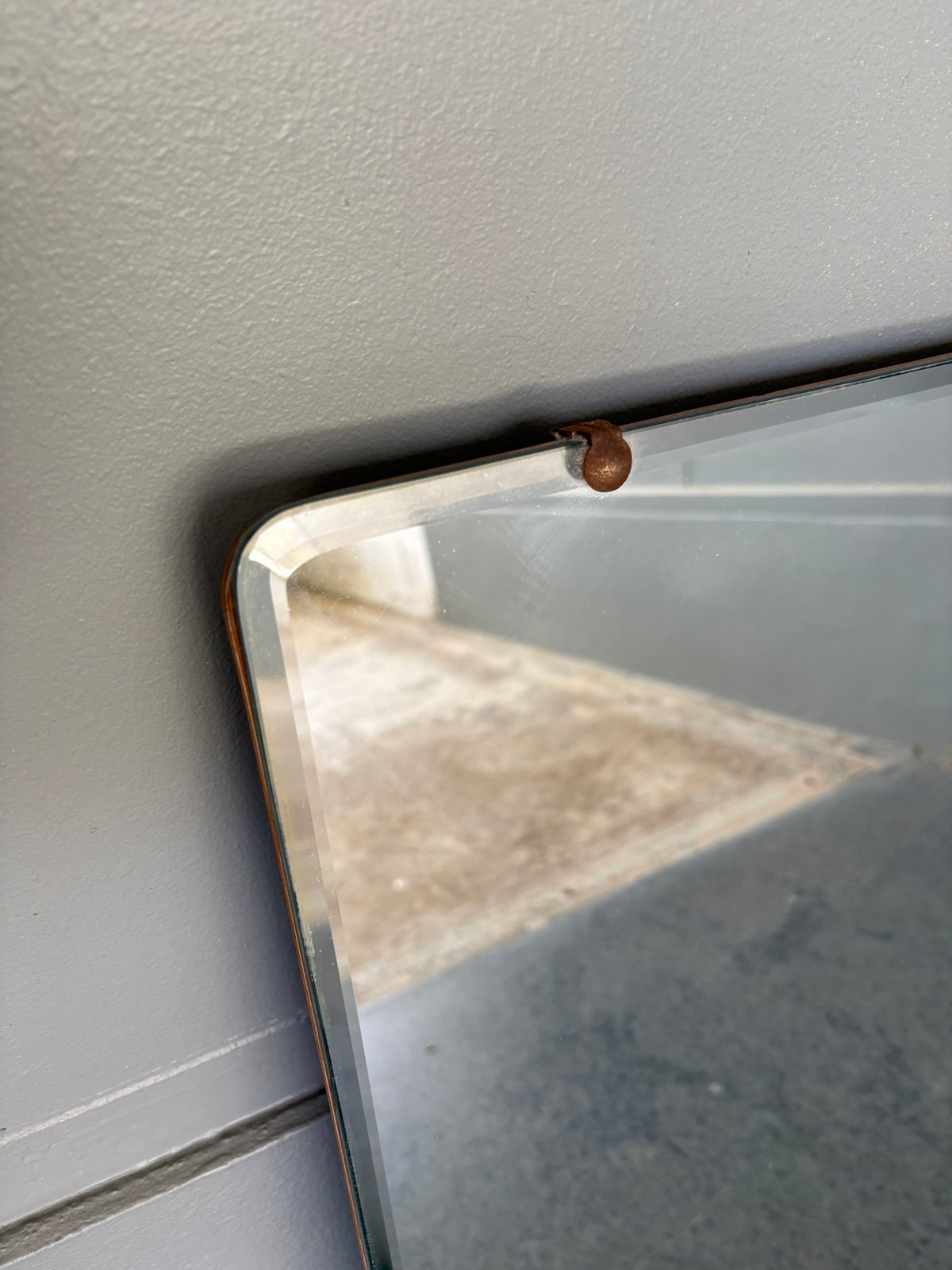 Mid century Double Bevelled Mirror
