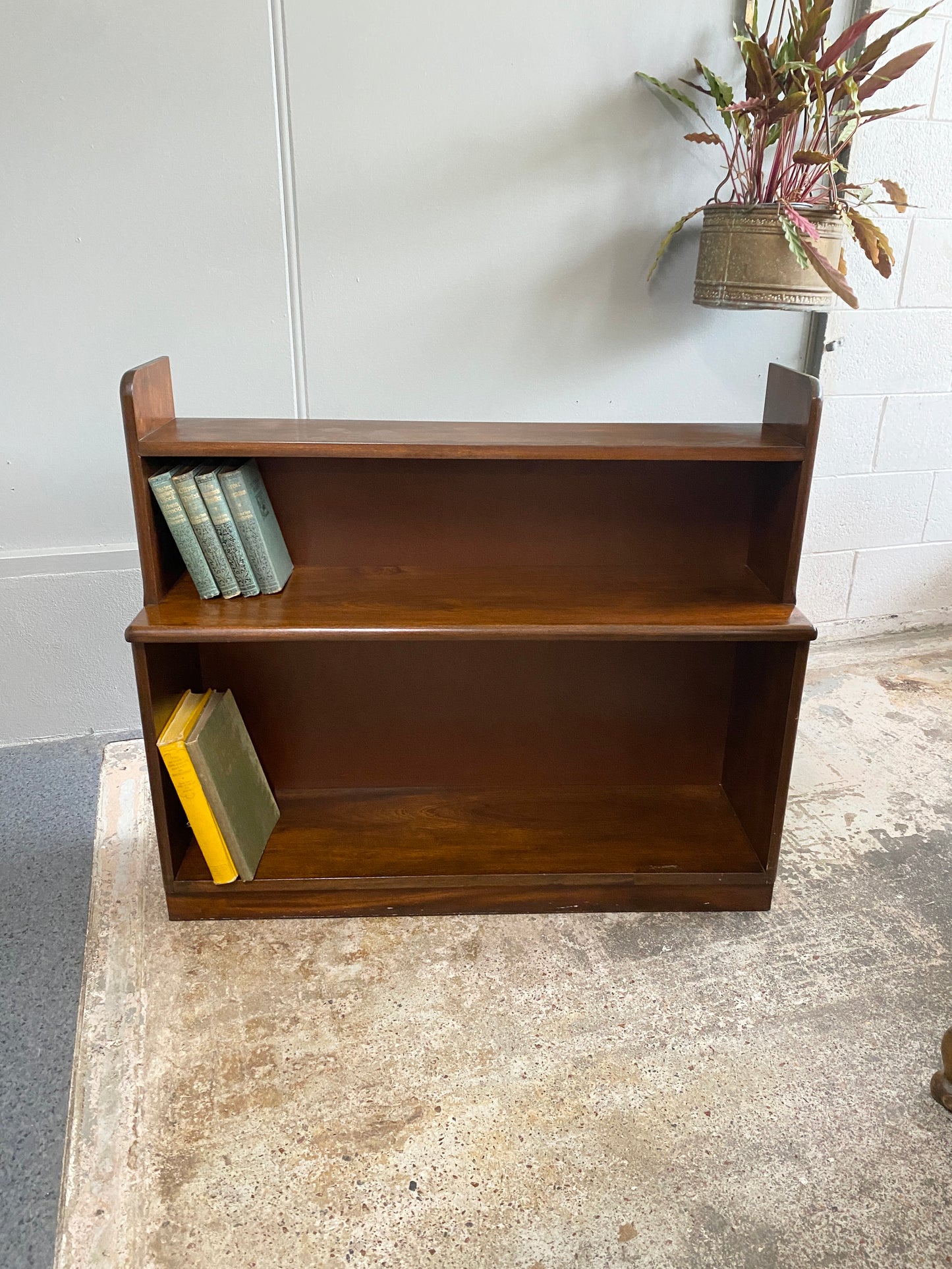 Mid century Mahogany Open Bookcase