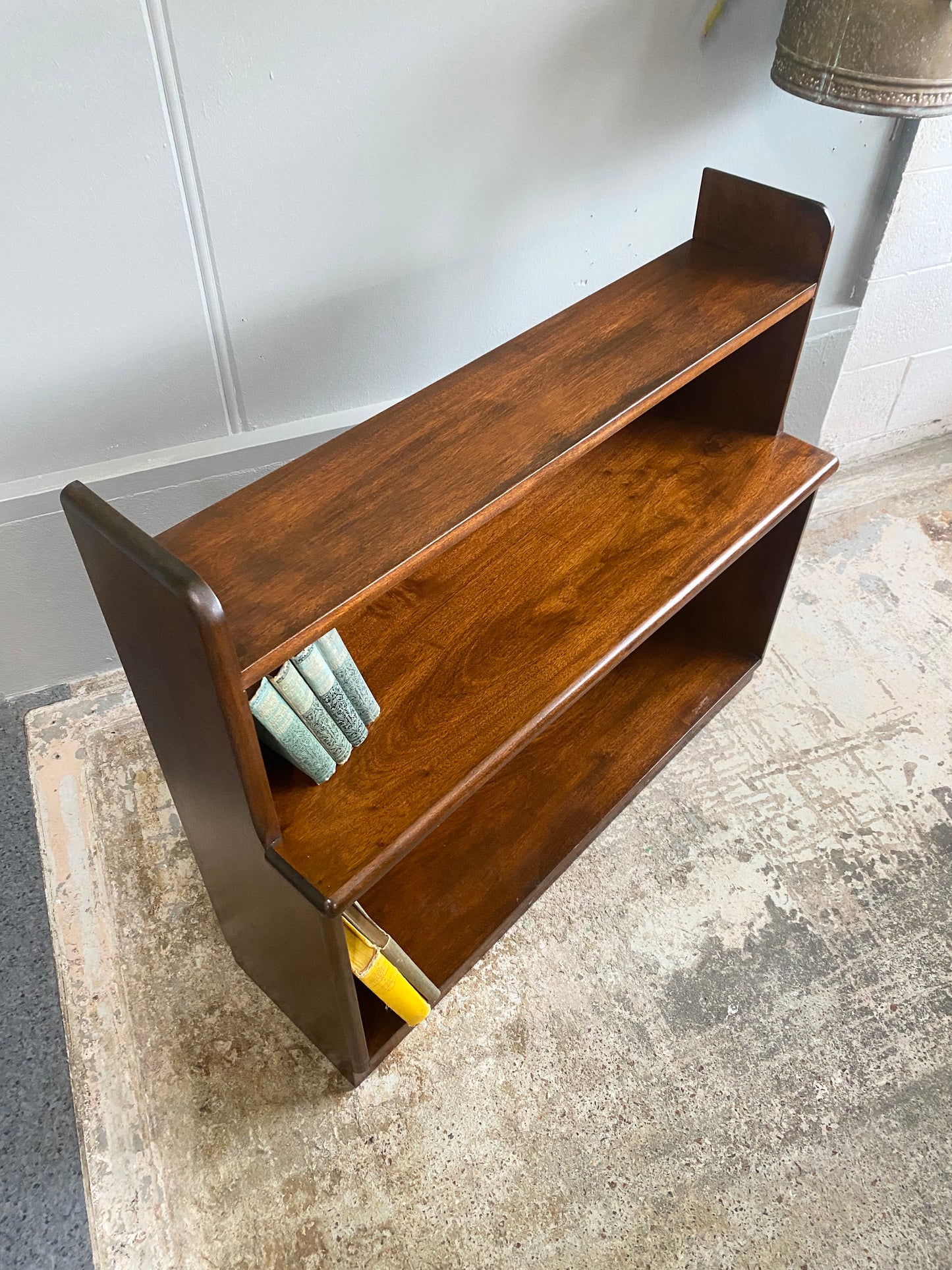 Mid century Mahogany Open Bookcase