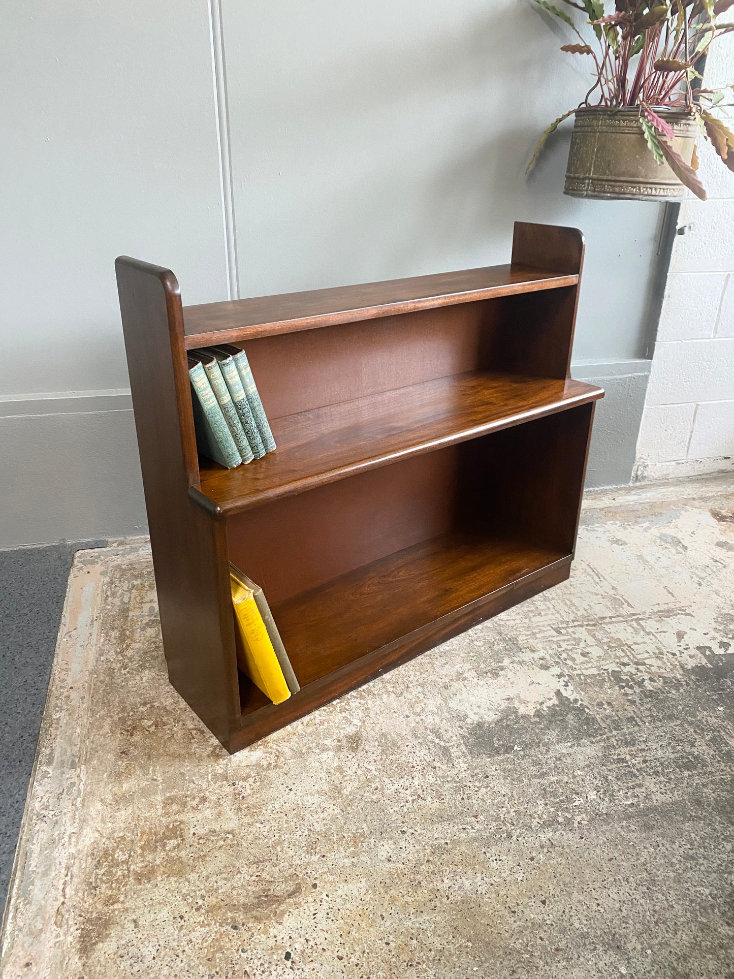 Mid century Mahogany Open Bookcase